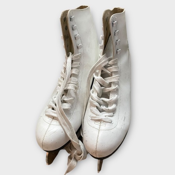 Riedell Chimo Tara White Ice Skates Size 9 Women's Figure Skating Shoes Winter - Picture 1 of 6